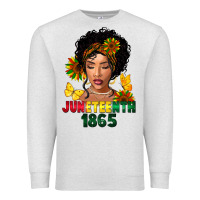 Oatmeal Heather juneteenth 1865 black woman Premium Sweatshirt - FaDigitalArtStudio