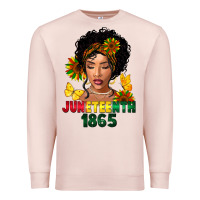 Pale Pink juneteenth 1865 black woman Premium Sweatshirt - FaDigitalArtStudio