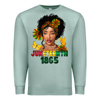 Seafoam juneteenth 1865 black woman Premium Sweatshirt - FaDigitalArtStudio