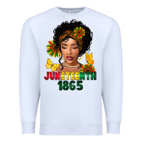 White juneteenth 1865 black woman Premium Sweatshirt - FaDigitalArtStudio