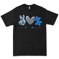 Black peace love autism Premium Tee - MaliasSmallBusiness