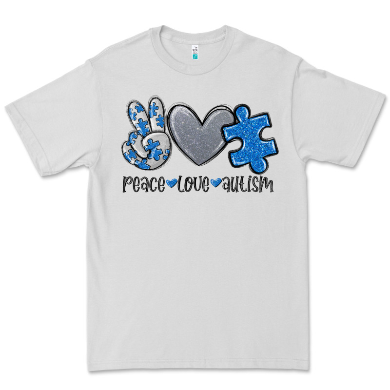Peace Love Autism Premium Tee by MaliasSmallBusiness | Teevron