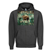 Charcoal Heather Stay wild Bear tumbler Zipper Hoodie - HowdyJamesFarm