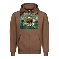 Chestnut Stay wild Bear tumbler Zipper Hoodie - HowdyJamesFarm