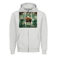 Dove Grey Stay wild Bear tumbler Zipper Hoodie - HowdyJamesFarm