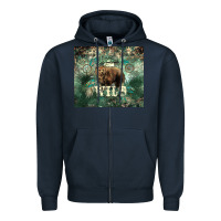 Navy Stay wild Bear tumbler Zipper Hoodie - HowdyJamesFarm