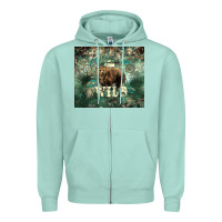 Seafoam Stay wild Bear tumbler Zipper Hoodie - HowdyJamesFarm