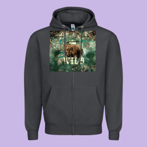 Stay Wild Bear Tumbler Zipper Hoodie Designed By Howdyjamesfarm