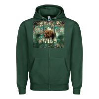 Sports Green Stay wild Bear tumbler Zipper Hoodie - HowdyJamesFarm