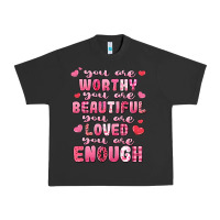 Pigment Black you are worthy beautiful loved enough valentines Urban Heavy Tee - LillyAllenDesigns