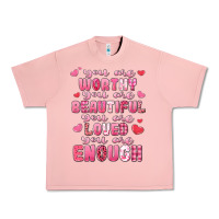 Salmon you are worthy beautiful loved enough valentines Urban Heavy Tee - LillyAllenDesigns