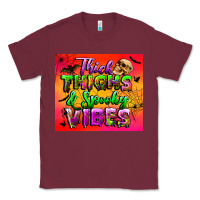 Burgundy thick thighs and spooky vibes tumbler Classic Tee - BundleAndBundleShop