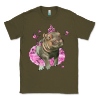 Army Green Baby Hippo With Tutu Classic Tee - LillyAllenDesigns