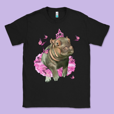 Baby Hippo With Tutu Classic Tee Designed By Lillyallendesigns