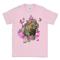 Bubblegum Pink Baby Hippo With Tutu Classic Tee - LillyAllenDesigns