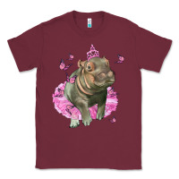 Burgundy Baby Hippo With Tutu Classic Tee - LillyAllenDesigns