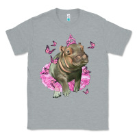 Heather Grey Baby Hippo With Tutu Classic Tee - LillyAllenDesigns
