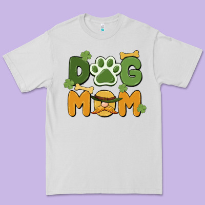 St. Patricks Day Dog Mom Premium Tee Designed By Maliassmallbusiness