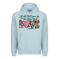 Blue Mist let all that you do be done in love Premium Hoodie - OliviaCreatesArt