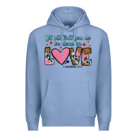 Colony Blue let all that you do be done in love Premium Hoodie - OliviaCreatesArt