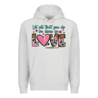Dove Grey let all that you do be done in love Premium Hoodie - OliviaCreatesArt