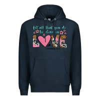 Navy let all that you do be done in love Premium Hoodie - OliviaCreatesArt