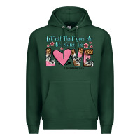 Sports Green let all that you do be done in love Premium Hoodie - OliviaCreatesArt