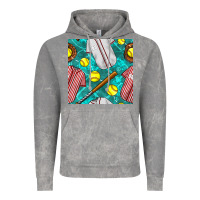 Cloud Rock softball uniform glove and bat with field seamless pattern Vintage Hoodie - BundleAndBundleShop