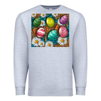 Heather Grey Easter Eggs Tumbler Premium Sweatshirt - BundleAndBundleShop