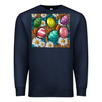 Navy Easter Eggs Tumbler Premium Sweatshirt - BundleAndBundleShop
