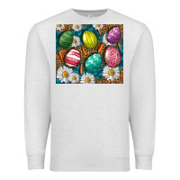 Oatmeal Heather Easter Eggs Tumbler Premium Sweatshirt - BundleAndBundleShop