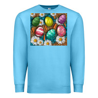 Ocean Blue Easter Eggs Tumbler Premium Sweatshirt - BundleAndBundleShop