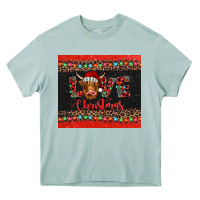 Arona love christmas highland cow and turquoise gemstone Heavy Core Tee - Jasminsmagicworld