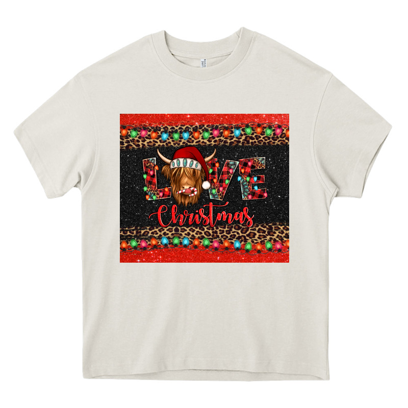 Love Christmas Highland Cow And Turquoise Gemstone Heavy Core Tee by Jasminsmagicworld | Teevron