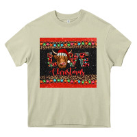 Mossy love christmas highland cow and turquoise gemstone Heavy Core Tee - Jasminsmagicworld