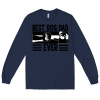 Navy Best dog dad ever Long Sleeve Tee - Bettercallsaul