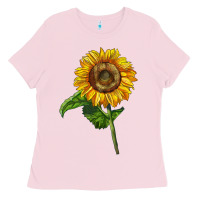 Bubblegum Pink mammoth sunflower Ladies Tee - LillyAllenDesigns