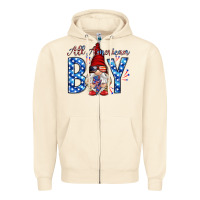 Sandshell All American boy with gnome Zipper Hoodie - HowdyJamesFarm