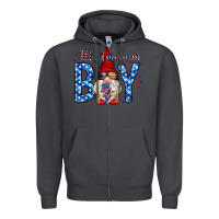 All American Boy With Gnome Zipper Hoodie | Teevron