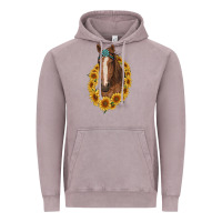Brown Horse With Gemstone And Sunflowers Vintage Hoodie | Teevron