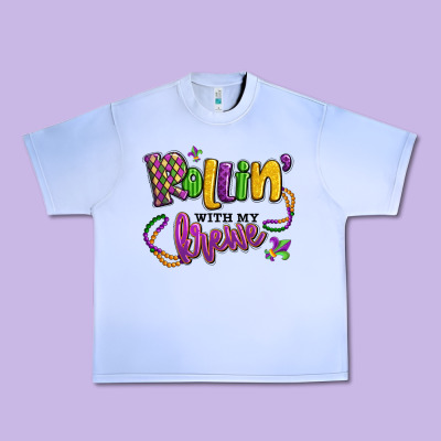 Rollin' With My Krewe Mardi Gras Urban Heavy Tee Designed By Lillyallendesigns