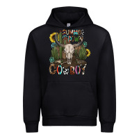 Black summer down cowboy Urban Hoodie - CowhideDigitalArt