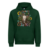 Forest Green summer down cowboy Urban Hoodie - CowhideDigitalArt