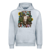 Heather Grey summer down cowboy Urban Hoodie - CowhideDigitalArt