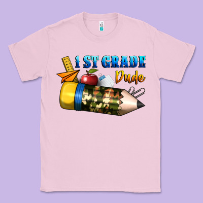 1 St Grade Dude Classic Tee Designed By Bundleandbundleshop