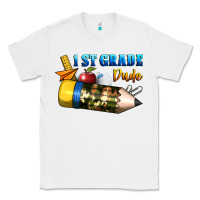 White 1 st grade dude Classic Tee - BundleAndBundleShop