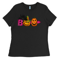 Black boo pumpkins Ladies Tee - Jasminsmagicworld