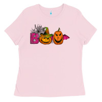 Bubblegum Pink boo pumpkins Ladies Tee - Jasminsmagicworld