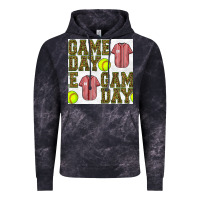 Cloud Black softball uniform game day seamless pattern Vintage Hoodie - BundleAndBundleShop
