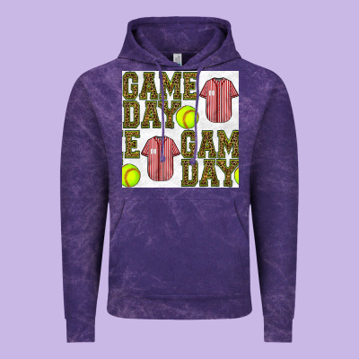 Softball Uniform Game Day Seamless Pattern Vintage Hoodie Designed By Bundleandbundleshop